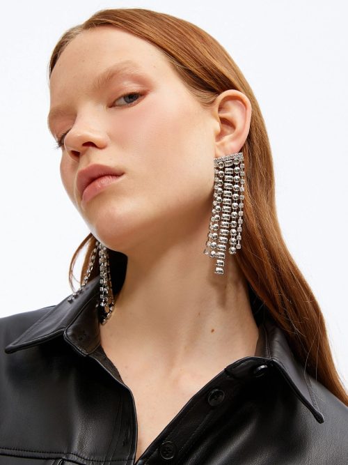 Women's Stone Large Dangle Earrings